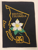 Girl Guides of Canada British Columbia Dogwood Flower 2" x 2 3/4" Embroidered Fabric Patch Badge
