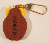See No Evil Monkey with Bell Fabric Clip On Keychain
