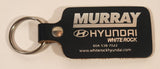 Murray Hyundai White Rock Black Leather Keychain Key Ring