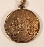Wells Fargo Since 1852 Stage Coach Gold Tone Metal Keychain Key Ring