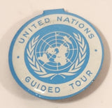 Vintage UN United Nations Guided Tours Fold Over Style 7/8" Metal Tab Clip Pin