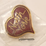 North York Heart Shaped Enamel Metal Lapel Pin