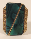 Vintage Butler Green Abalone Clip on Earring (Single)