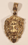 3D Lion Head Gold Tone Necklace Pendant