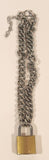 Silver tone Heavy Thick Chain with Padlock 13" Necklace