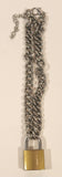 Silver tone Heavy Thick Chain with Padlock 13" Necklace
