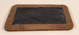 Antique School Double Sided Handheld Student 5 1/2" x 8" Personal Wood Framed Black Slate Chalkboard