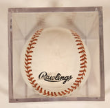 1990s Rawlings Cal Ripkin Jr. #8 Baltimore Orioles Official Ball American League Gene A. Budig Baseball in Display Case