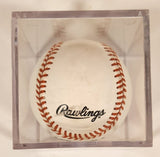 1990s Rawlings Cal Ripkin Jr. #8 Baltimore Orioles Official Ball American League Gene A. Budig Baseball in Display Case