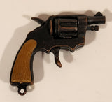Vintage Hand Gun Revolver Miniature Metal Cap Gun Keychain Charm Made in Hong Kong