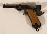 Vintage Victory 1980s German Mauser Pistol Miniature Metal Cap Gun Keychain Charm Made in Hong Kong