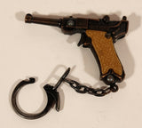 Vintage Victory 1980s German Mauser Pistol Miniature Metal Cap Gun Keychain Made in Hong Kong