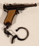 Vintage Victory 1980s German Mauser Pistol Miniature Metal Cap Gun Keychain Made in Hong Kong