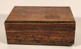 Rare Antique Regue Switzerland Engraved Wood Jewelry Music Box