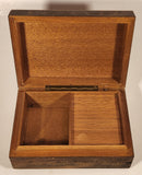 Rare Antique Regue Switzerland Engraved Wood Jewelry Music Box