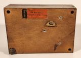 Rare Antique Regue Switzerland Engraved Wood Jewelry Music Box
