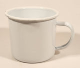 Carolans Irish Cream White 3" Enamel Metal Mug Cup With Handle