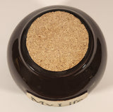 My Life Savings Dark Brown Ceramic Coin Bank With Cork Plug Lid