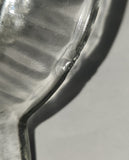 Vintage 1940s Lemon Hand Juicer Reamer Ribbed Depression Glass Bowl with Handle and Pour Spout