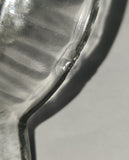 Vintage 1940s Lemon Hand Juicer Reamer Ribbed Depression Glass Bowl with Handle and Pour Spout