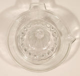 Vintage 1940s Lemon Hand Juicer Reamer Ringed Depression Glass Bowl with Handle and Pour Spout