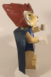 2013 Lego Kids Legend of Chima Laval Lion with Cape Character 10 1/2" Tall Plastic Digital Alarm Clock