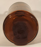 Vintage Perfex Bleach 10 3/4" Brown Amber Glass Bottle Jug with Handle and Black Plastic Lid