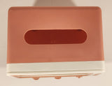 Cell Phone Holder Television Shaped Pink and White Plastic Tissue Napkin Box