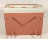 Cell Phone Holder Television Shaped Pink and White Plastic Tissue Napkin Box