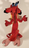 Disney Store Mulan Mushu Red Dragon 15" Tall Stuffed Plush Toy