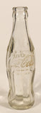 Vintage Coca-Cola Coke Cola White Lettering 6 1/2 Fl. Oz Heavy Clear Glass Bottle