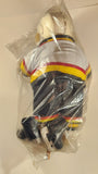 1992 Meadowlanders Bobo The Pro Bear NHL Vancouver Canucks Teddy Bear 21" Stuffed Plush Toy with Wood Hockey Stick with Tags New in Bag
