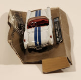 New Ray City Cruiser Collection Chevrolet 1957 Corvette Convertible White with Blue Stripes 1/43 Scale Die Cast Toy Car Vehicle On Cardboard Backing