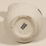 Vintage Mid Century Blue and Yellow Accents White Speckled 4" Vase Pitcher Jug