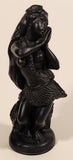 Vintage Coco Joe's Hawaii Hula Girl Dreams 5 3/4" Tall Carved Lava Rock Figurine Sculpture Chip on Lei