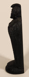 Vintage Coco Joe's Hawaii King Kamehameha I 5 1/2" Tall Carved Lava Rock Figurine Sculpture Curved Base