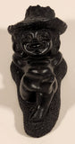 Vintage Coco Joe's Hawaii #222 Menehune Pi-Nui or The Sleepy One Laying 5 1/4" Long Carved Lava Rock Figurine
