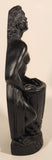 Vintage 1975 A Hip Original F-25 Hawaiian Warrior Drummer 12" Tall Carved Lava Rock Figurine Sculpture