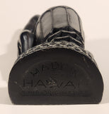 Vintage 1975 A Hip Original F-25 Hawaiian Warrior Drummer 12" Tall Carved Lava Rock Figurine Sculpture