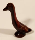 Vintage Kimberley B.C. Brown and Red Drip Glaze Duck Bird Miniature 2 7/8" Ceramic Pottery Figurine
