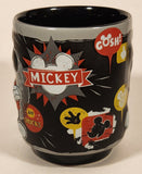 Disney Store Mickey Mouse Gosh! Oh Boy Oh My! Aw Shucks Large Embossed Ceramic Coffee Mug Cup