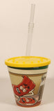 2020 DFO Denny's The Grand Slams Bacon Plastic Cup With Lid and Bendable Straw Plus 4 1/2" Mascot Toy Figure