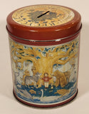 1990 Judith Ann Griffith Sunrise Publications 10 Things We Can Do To Save Our Planet 5" Tall Tin Metal Coin Bank