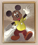 The Walt Disney Company Magic Effects Mickey Mouse in Lime Green Shirt Red Pants Orange Shoes 8 1/4" x 10 1/4" Frame Shiny Reflective Art Print Picture