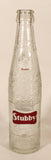 Rare Vintage Stubby Quality 9 1/4" Tall Embossed Glass Soda Pop Beverage Bottle