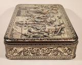 Vintage Teniers Large Embossed Tin Metal Container