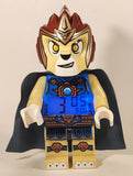 2013 Lego Kids Legend of Chima Laval Lion with Cape Character 10 1/2" Tall Plastic Digital Alarm Clock