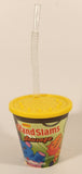 2020 DFO Denny's The Grand Slams Sausage Plastic Cup With Lid and Bendable Straw Plus 3" Mascot Toy Figure