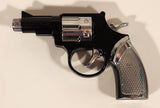 Black Plastic Gun Shaped Laser Light Flashlight with Prank Electric Shock Trigger