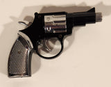 Black Plastic Gun Shaped Laser Light Flashlight with Prank Electric Shock Trigger